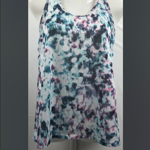 OLD NAVY Women’s Active Wear Tie dye Racerback Dri-Fit Yoga/Fitness Tank - Picture 5 of 8
